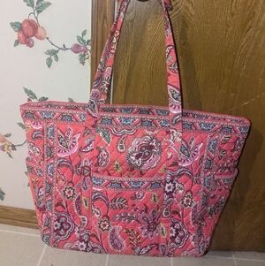 Large Vera Bradley Quilted Floral Tote Bag - Pink